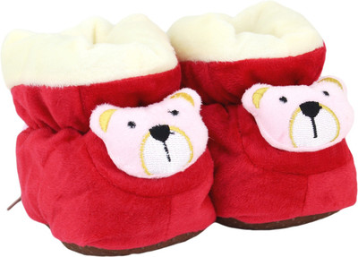 

Neska Moda 0 To 12 Month Baby Booties(Toe to Heel Length - 12 cm Red)