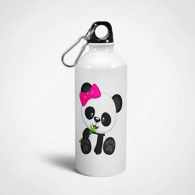 

iKraft Cute Panda Cartoon Printed Sport Bottle-White-600ml Water Bottle Gift for Kids 600 ml Sipper(Pack of 1, White)