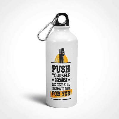 

iKraft Motivational Quote Sport Bottle-White 600ml Water Bottle Gift for His/ Her 600 ml Sipper(Pack of 1, White)
