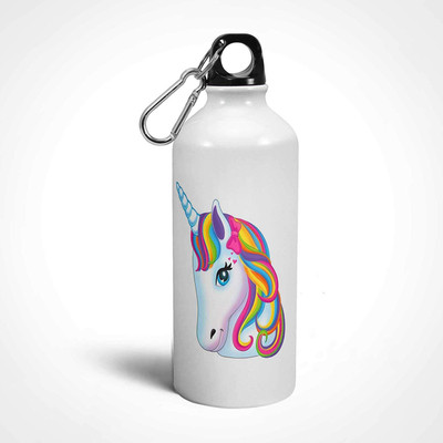 

iKraft Unicorn Head Printed Sipper Bottle-Aluminium Bottle-600ml White 600 ml Sipper(Pack of 1, White)