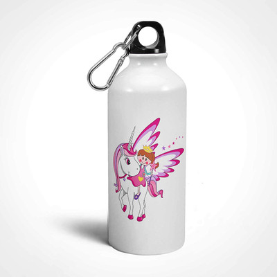 

iKraft Cute Unicorn Designer Aluminium Bottle-White-600ml-Bottle Gift for Birthday 600 ml Sipper(Pack of 1, White)