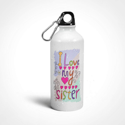 

iKraft I Love My Sister Printed Aluminium Sipper Suitable Gift for Sister on Any Occasion 600 ml Sipper(Pack of 1, White)