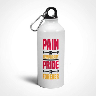 

iKraft Pain is Temporary Pride is Forever Gym Quote Sport Bottle-Motivational Bottle 600 ml Sipper(Pack of 1, White)