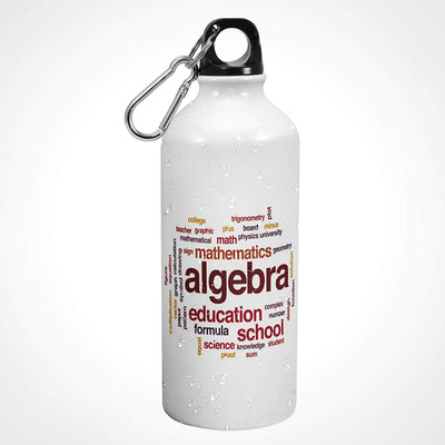 

iKraft Algebra Printed White Sipper Bottle-Aluminium Water Bottle Gift for Sister 600 ml Sipper(Pack of 1, White)