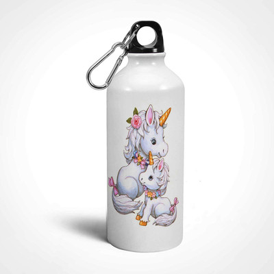 

iKraft Cute Baby Unicorn Printed Water Bottle Gift for Kids, Sister White 600ml 600 ml Sipper(Pack of 1, White)