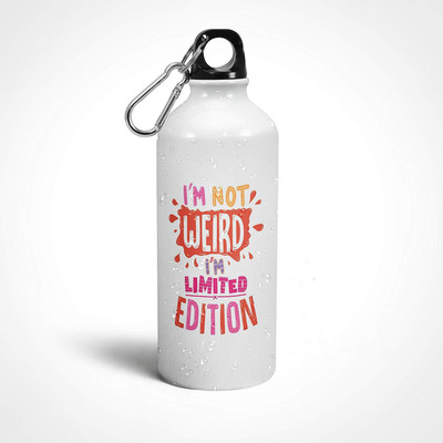 

iKraft Cute Printed Aluminium Sipper with I'm Not Weird I'm Limited Edition Cool Bottle 600 ml Sipper(Pack of 1, White)