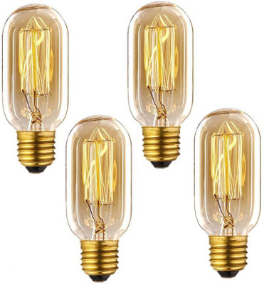 PR Prashant 40 W Basic Round E27 Incandescent Bulb(Gold, Pack of 4)