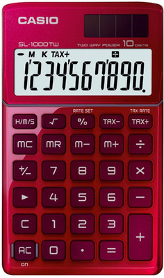 

Casio SL-1000TW-RD Portable Basic Calculator(10 Digit), Red