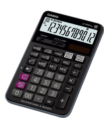 

Casio JJ-120DPLUS Desktop Basic Calculator(12 Digit), Black