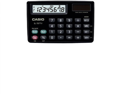 

Casio SL-787TV Portable Basic Calculator(8 Digit), Black