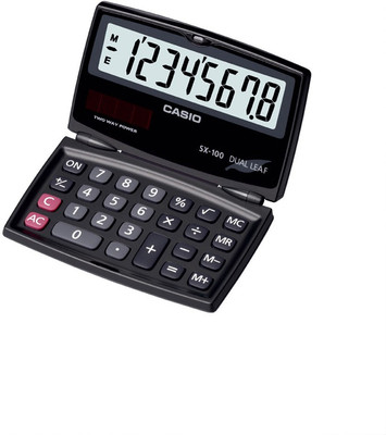 Casio SX-100-W Portable Basic Calculator(8 Digit)