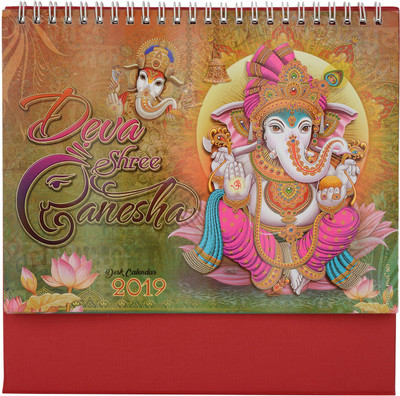 

idolcollections Deva Shree ganesha 2019 Table Calendar(Multicolor, Deva Shree ganesha)