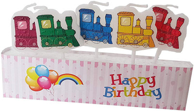 

my party suppliers Birthday Candle Candle(Multicolor, Pack of 5)