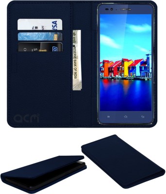 ACM Flip Cover for Iball Andi Hd6(Blue, Cases with Holder, Pack of: 1)