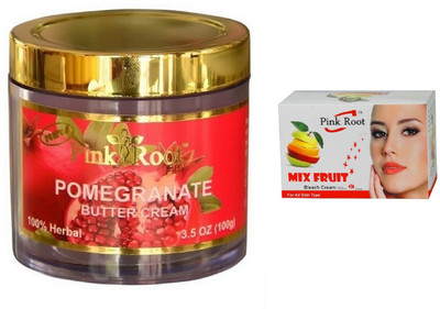 

Pink Root POMEGRANATE BUTTER CREAM 100G WITH MIX FRUIT BLEACH 50G(Set of 2)