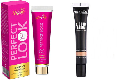 

iba halal care Perfect Look Cream with 24 Karat Gold (30 g) & miss rose Liquid Gold Glowing 7 (20 ml)(Set of 2)