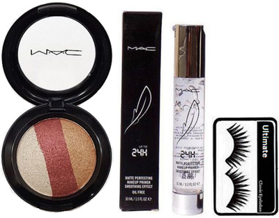 

Ultimate Eyelashes, Mac 3 shade Eyeshadow, Up To 24H Smoothing Effect Face Primer(Set of 3)