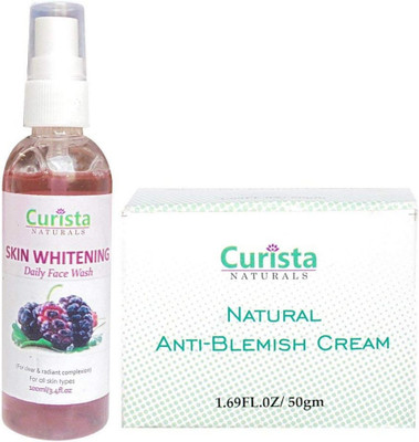 

Curista Naturals Skin Whitening Face Wash & Anti-blemish Cream For Pigmentation Free Skin For Men & Women Combo(Set of 2)