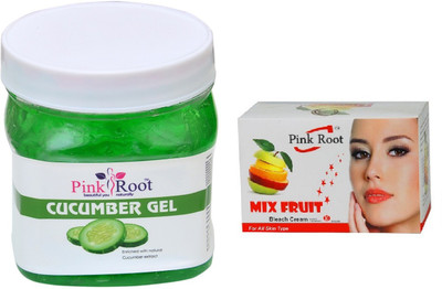 

Pink Root CUCUMBER GEL 500ML WITH MIX FRUIT BLEACH 50G(Set of 2)