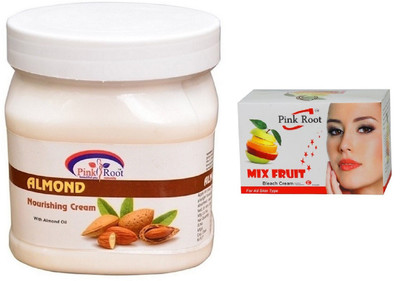 

Pink Root ALMOND CREAM 500ML WITH MIX FRUIT BLEACH 50G(Set of 2)
