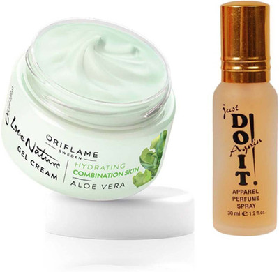 

Oriflame Sweden Love Nature Gel Cream Aloe Vera (50 ml) with one do it perfume 30ml(Set of 2)