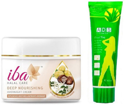 

iba halal care deep nourishing cream with body and face scrub(Set of 2)