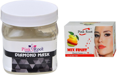 

Pink Root DIAMOND MASK 500ML WITH MIX FRUIT BLEACH 50G(Set of 2)
