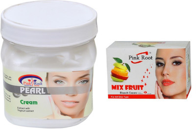 

Pink Root PEARL CREAM 500ML WITH MIX FRUIT BLEACH 50G(Set of 2)