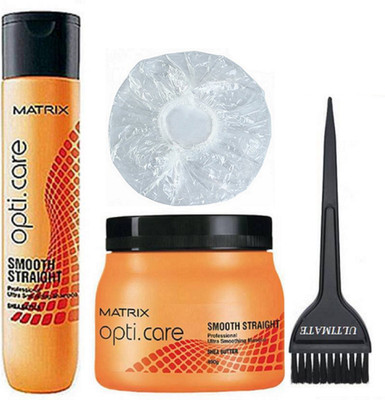 

Ultimate Hair Brush, Shower Cap, Matrix Opticare Smooth & Straight Hair Shampoo 350ml With Hair Spa(Set of 4)