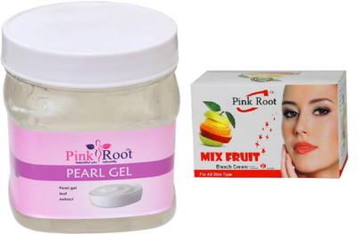 

Pink Root PEARL GEL 500ML WITH MIX FRUIT BLEACH 50G(Set of 2)