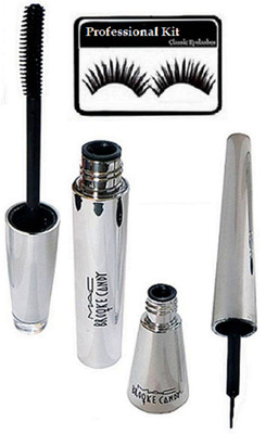 

Professional kit Eyelashes, Eyeliner & Mascara(Set of 3)