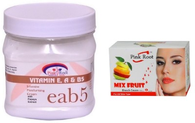 

Pink Root VITAMIN EAB5 CREAM 500ML WITH MIX FRUIT BLEACH 50G(Set of 2)