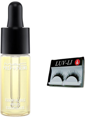 

LUV-LI IMPORTED 1 MAC PREP + PRIME ANTI AGING ESSENTIAL OIL 15 ML, 1 PAIR EYE LASHES(Set of 2)