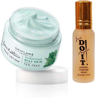 

Oriflame Sweden Love Nature Face Lotion Tea Tree (50 ml) with one do it perfume 30 ml(Set of 2)
