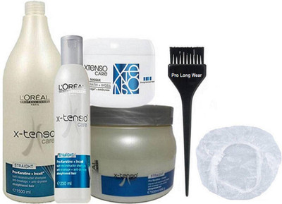 

Pro longwear combo Hair Brush Professional X-tenso care Shampoo(1500ml & 230ml), Spa, Masque with shower cap(Set of 6)