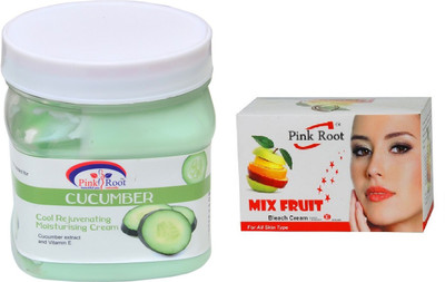 

Pink Root CUCUMBER CREAM 500ML WITH MIX FRUIT BLEACH 50G(Set of 2)