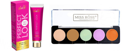 

iba halal care Perfect Look Cream With 24 Karat Gold (30g) & miss rose 5 Colors Makeup Face Cream Contour, Concealer, color corrector, Bronzer and Highlighter combo(Set of 2)