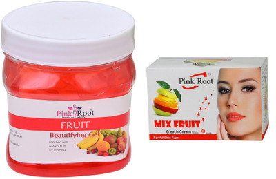 

Pink Root FRUIT GEL 500ML WITH MIX FRUIT BLEACH 50G(Set of 2)