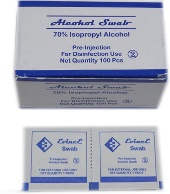 

NSC Medium Pads Individually Sealed Ideal for Pre-injection Skin Prep Contains 70% Isopropyl Alcohol Swab For Disinfection Use(200 Units)