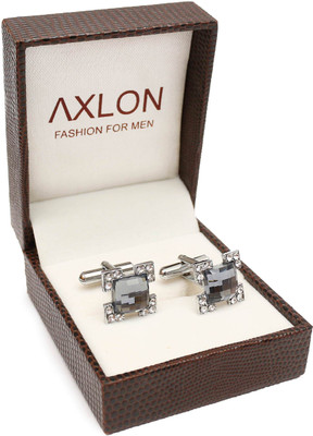 AXLON Brass Cufflink Set(Silver)