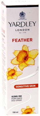 

Yardley London Feather Sensitive Skin Alcohole Free Perfumed Deo Spray 150ML Perfume Body Spray - For Women(150 ml)