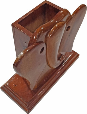 

Confidence 1 Compartments Wooden Wooden Pen Stand(Brown)