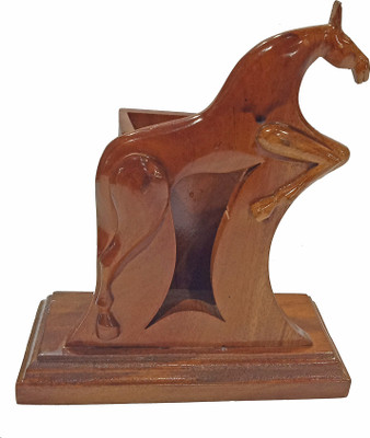 

EKAN 1 Compartments wooden wooden pen stand(Brown)