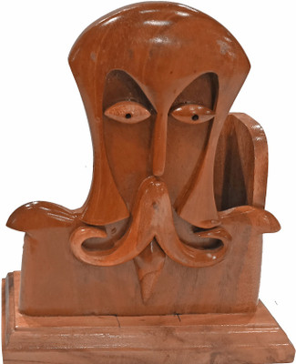 

Fully 1 Compartments wooden pen stand(Brown)