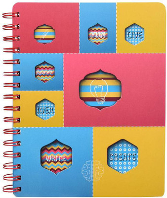 

Flipkart SmartBuy Regular Notebook(Thoughts & Ideas Paper Wiro Bound Notebook, 160 Pages, Single Ruled Size (6.5" x 8.5"), Multicolor)
