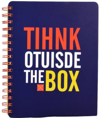 

Flipkart SmartBuy Regular Notebook(Think Different Paper Wiro Bound Notebook, 160 Pages, Single Ruled Size (6.5" x 8.5"), Multicolor)