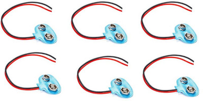 

Qweezer [ Pack of 6 pcs ] HW 9V Battery Snap Connector T Cap (Battery Connectorfor Electronics projects work DC. USE HW BATTERY Power Supply Electronic Hobby Kit