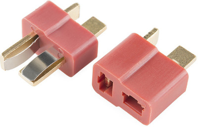 

KitsGuru (2 Pieces) Anti-skid T Plug connector plug large connectors M to F Electronic Components Electronic Hobby Kit