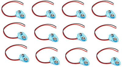 

Qweezer [ Pack of 12 pcs ] HW 9V Battery Snap Connector T Cap (Battery Connectorfor use HW BATTERY Electronics projects work DC. Power Supply Electronic Hobby Kit