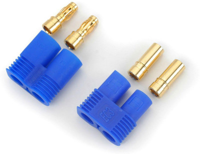 

KitsGuru (2 Pairs) Male & Female RC EC3 Lipo Battery Connector Gold Bullet Plug - EC3x5 Electronic Components Electronic Hobby Kit